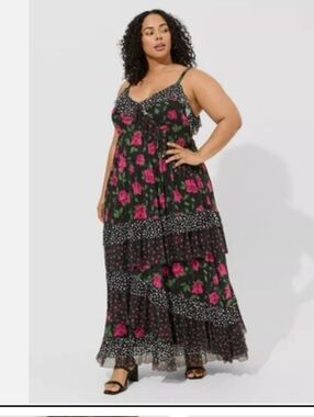 Torrid Betsey Johnson Floral Maxi Dress Size 1